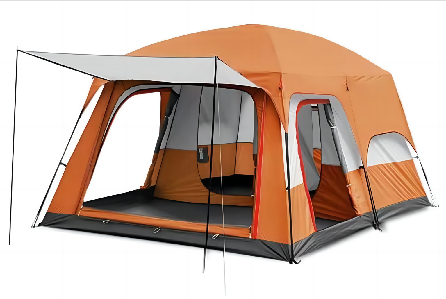 TIENDA ACAMPAR NARANJA POLIESTER BASE TELA TUBOS FIBRA VIDRIO OUTTER XY-CG-22081-NARANJA
