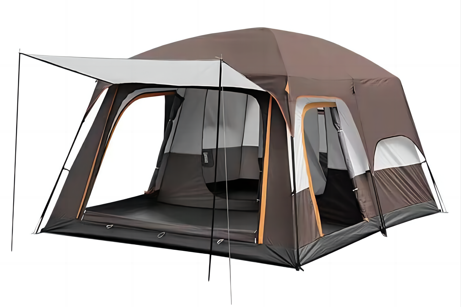 TIENDA ACAMPAR CAFE POLIESTER BASE TELA TUBOS FIBRA VIDRIO OUTTER XY-CG-22081-CAFE