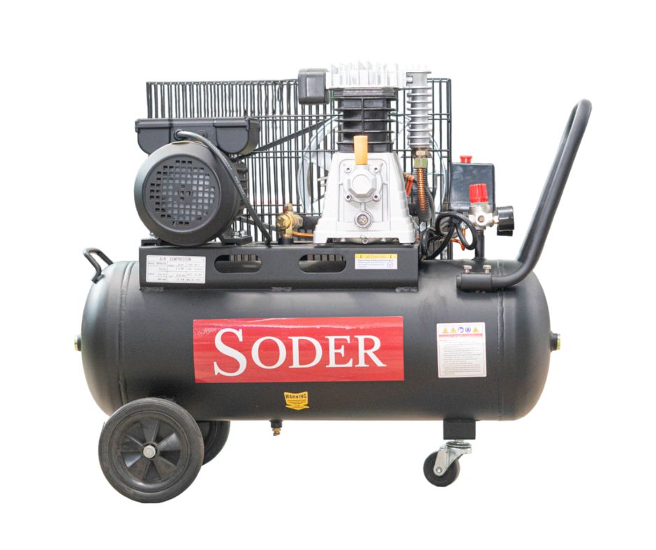 COMPRESOR 50L HORIZONTAL ACEITE 3.0HP 110V/60HZ SODER COM36050