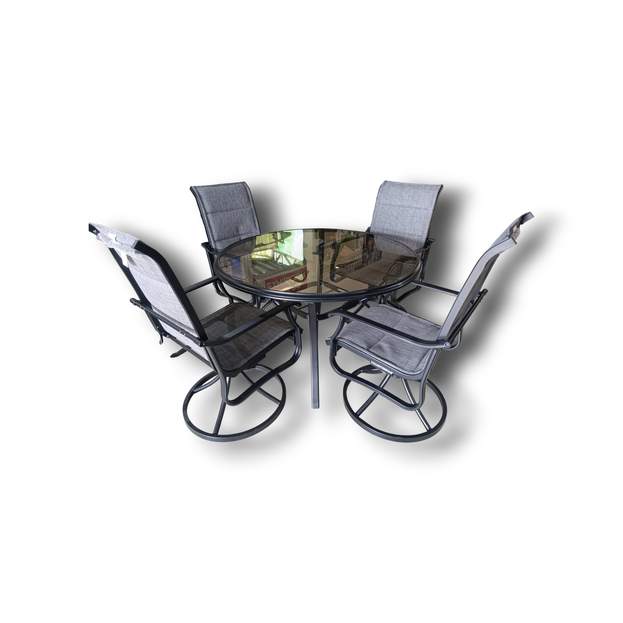 JUEGO DE COMEDOR CON SILLAS GIRATORIAS TAL1248