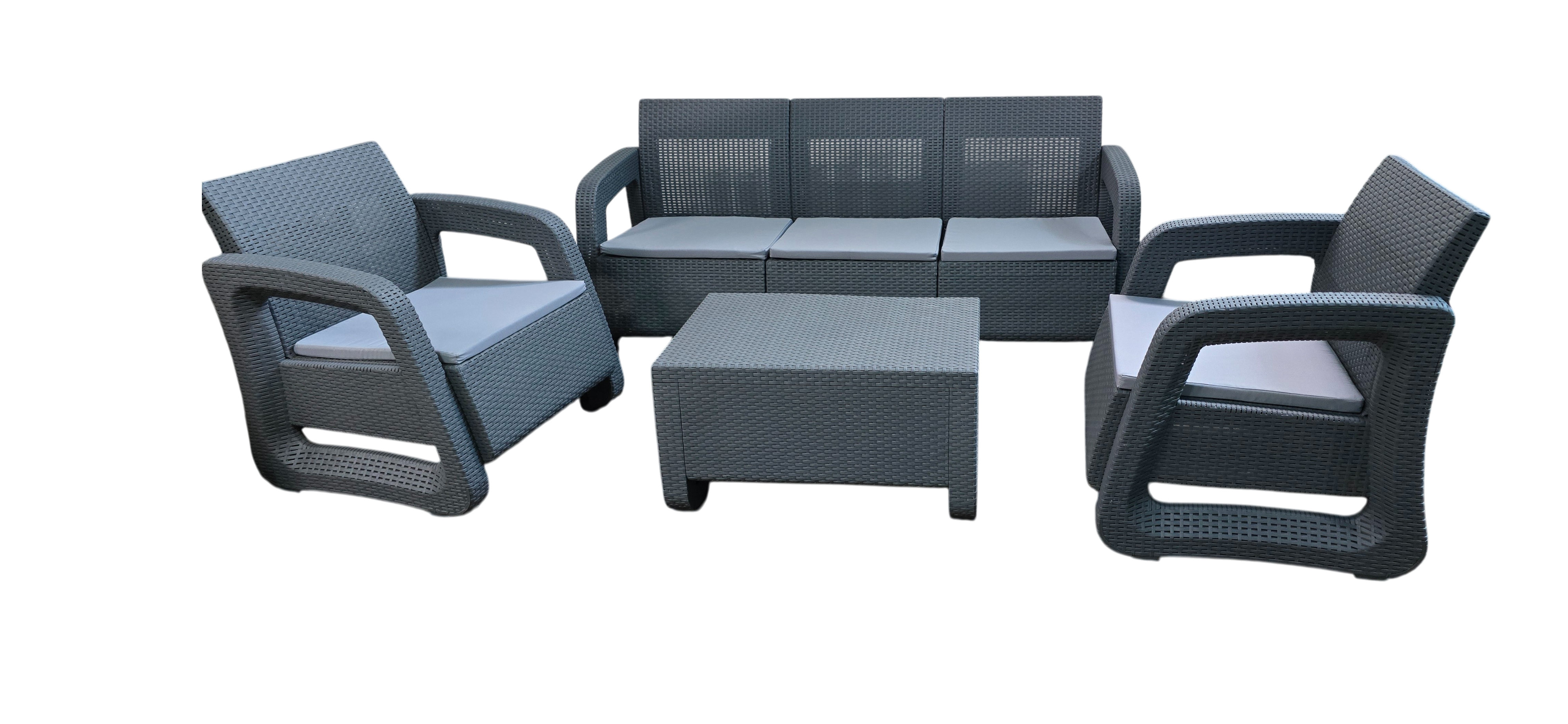 JUEGO DE  TERRAZA 5 PLAZAS PLASTICO PLA12301-05